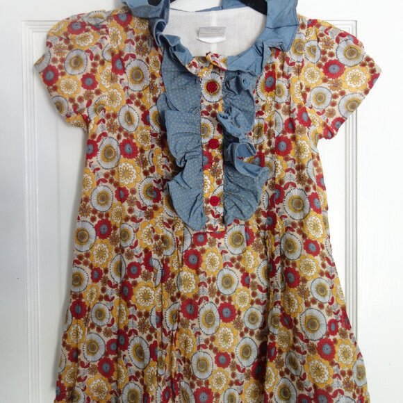 TYROL KIDS Floral Ruffle Short Sleeve Lined Dress – Sz 2 - Picture 1 of 6